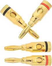 IWOWHERO Small Plug Speaker Banana Plugs Speaker Jack for Home Theater Audio Systems