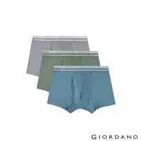 在飛比找momo購物網優惠-【GIORDANO 佐丹奴】男裝貼身平口四角褲-三件裝(47