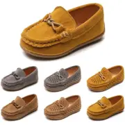 Boy's Flats Slip On Loafers Kids Lightweight Flat Party Hollow Out Boat Shoes