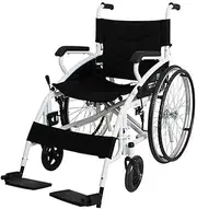 Wheelchair,Wheelchairs 17Kg Portable Folding Ultra Lightweight Comfortable Arms and Lifting Legs to Rest 100Kg Load Bearing 46 * 41Cm Seat Width Manual Wheelchair,Portable