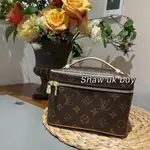 二手精品 LV 路易威登 M44495 NICE 經典老花 迷你 化妝箱 手提包 化妝包 盒子包 收納包 洗漱包