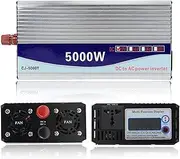 Car Inverter 12V/24V/48V 220V 5000W Sine Wave Power Voltage Transformer Converter, Dual LCD Display, for Refrigerator, Microwave Oven, Air Conditioner, Washing Machine,48V