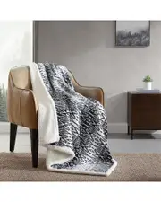 Eddie Bauer San Juan Ultra Soft Plush Fleece-Reversible Throw Blanket
