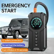 Car Multi-function Air Compressor Jump Starter Air Pump Convenient Tire Inflator Portable Battery Starter