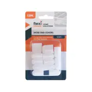 Flexi Storage Home Solutions White Double Slot Wire Shelf Bracket End Cover - 12 Pack - White