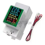 Digital Power Energy Voltmeter Ammeter Watt Kwh Power Meter AC50-300V 100A USA