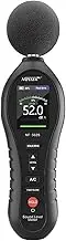 Digital Sound Level Meter with A/C Weighted Decibel Meter 30 to 130 dB SPL Meter with MAX/MIN Data Hold Auto Power Off Alarm Noise Meter for Classroom Office Factory