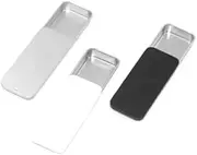 [IVYRISE] HLLMX 3 PCS Metal Tin Box Containers Rectangular Empty Hinged Tins Box Containers 3.15 by 1.34 by 0.4 Inch for Candies Jewelry Crafts Pills Survival Kit