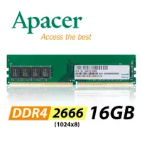 在飛比找PChome24h購物優惠-Apacer宇瞻 DDR4 2666 16GB 桌上型記憶體