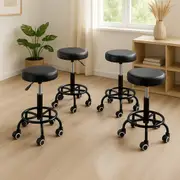 Levede 4x Salon Stool Swivel Bar Stools Chair Barber Hydraulic Lift Hairdressing