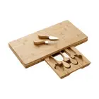 Tempa Fromagerie Bamboo Cheese/Food Serving Board/Platter/Tray w/Cheese Knives