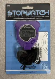 New Champion All Sports Walking Running Stopwatch Timer Daily Alarm, Purple