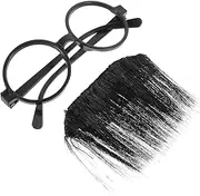 1Set Simulated Beard Glasses for Halloween Cosplay Accessories with Realistic Mustache Safe and Lightweight for Parties and Dress Up