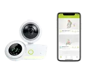 Bebcare iQ - Smart HD Baby Monitor: Full HD 1080p Video, Pan-and-Tilt, Temperature Sensor, Motion and Sound Alert, Stand-Alone Audio Monitor Unit (Without Breathing Sensor Mat)