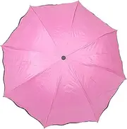 [AKOOSY] Japanese Folding Umbrella with UV Protection Compact Portable Pink Parasol Stylish Kawaii Design Water Activated Blooming Pattern for Backpack Purse