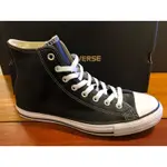 CONVERSE TAYLOR ALL STAR LEATHER 基本款 荔枝皮 電繡  黑 高筒 男女 132170C