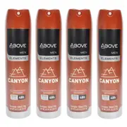 48 Hours Element Antiperspirant Deodorant - Canyon by Above for Men - 3.17 oz Deodorant Spray - Pack of 4