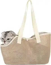 Puppy Sling, Small Dog Carrier, Breathable Mesh Support, Soft-Sided Travel Bag, Comfortable Strap, Spacious Interior, 8.27x14.96x10.63 Inches, Great for Outdoor Adventures with Pets