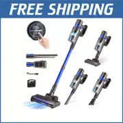 Cordless Vacuum Cleaner with 550W Motor & LED Touch Screen - 45Min Runtime