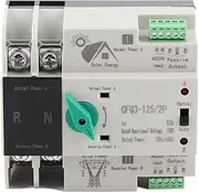 Dual Power Automatic Transfer Switch, Electrical Selector Switches, 2P Millisecond Fast Switching Timing Controller, AC 50/60Hz PV to Mains 100A (63A)