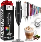 Zulay Kitchen Powerful Milk Frother Wand - Ultra Fast Handheld Drink Mixer