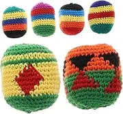 HONMEET Early Learning Crochet Juggling Balls Multicolored Knitted Sacks Soft Play Balls for Boys and Girls