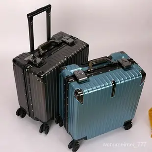 18吋行李箱 20吋以下 迷你行李箱 行李箱鋁框輕便18寸旅行箱小型可登機男女拉桿時尚20迷你密碼箱