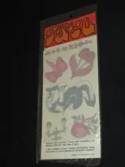 1960s Tattoo Tatu set Dragon Cherries Rose Scale International Paris
