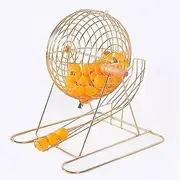 Metal Bingo Game Lucky Ball Manual Lottery Machine Interactive Lottery Ball Toy Lottery Drawing Machine Lucky for Family Party Game
