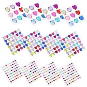 Heart Nail Gems Heart Rhinestones Nail Art 3D Heart Nail Sticker Heart Stickers for Scrapbooking Face Gems Self-Adhesive Acrylic Gems