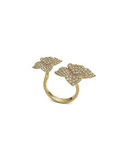 Piranesi 18K Yellow Gold Double Fiore Ring with Diamonds, 2.11 ct. t. w.