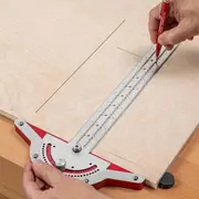 Woodworkers Edge Rule Adjustable Protractor Angle Finder Stainless Steel Caliper Carpenter Tools