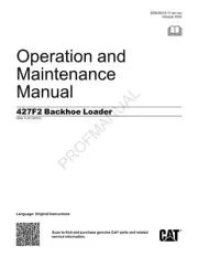 Caterpillar 427F2 Backhoe Loader Operators Maintenance Manual