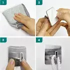 4pcs Adhesive Hook Traceless Storing Living Room Porch Coat Key Hanging Adhesive