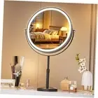 10-inch Lighted Makeup Mirror with Magnification, Rechargeable 3000 mAh