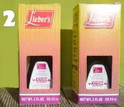 2 Lieber's Imitation Vanilla Extract 2 Fl. Oz. Each, Kosher Parve - NEW
