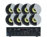 Bluetooth Amplifier + 8x6" Ceiling Speakers Package Cafe Restaurant 174C+4xLGC63