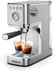 Kom-Pro Espresso Machine 20 Bar, Semi Automatic Stainless Steel Coffee Machine f