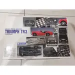 郡仕 GUNZE SANGYO 1/24 TRIUMPH TR3 ，絕版套件，包含大量金屬件，自帶蝕刻片， 全新未拼裝