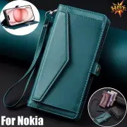 For Nokia 2.4 G20 G10 G21 G11 G60 G22 Magnetic Leather Wallet Case Strap Cover