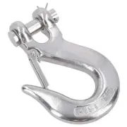 Clevis Sling Slip Hook with Safety Catch Stainless Steel for 10mm Chain Lifting