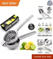 Heavy Duty Lemon Squeezer - Ergonomic Citrus Juicer for Lemons, Limes & Oranges