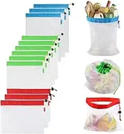 Toy Storage & Organization Mesh Bags Set of 12 Eco Friendly Washable Mesh Bags & Color Coded Drawstrings by Size S, M, L. Playroom Organization, Baby Toys, Game Pieces, Toy Sets, Bathtub Toys
