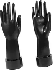Beatifufu Set of 2 Hand Ring Holders Pe Material Hand Model Tools Detailed Workmanship for Gloves Jewelry Display