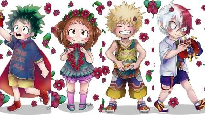 Anime shouto todoroki izuku midoriya katsuki bakugou Playmat Gaming Mat