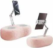 Duvetset Pillow Stand for Phone/Kindle/Tablet,Creative Lazy Pillow Mobile Tablet Stand,Mobile Phone Tablet Throw Pillow Bracket Lazy Person Live on Bed Table Top Sofa Cute Mobile Tablet stand