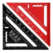 7 inch Rafter Square Aluminum Alloy Double Scale Triangle Ruler Angle Ruler C...