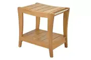 Paris Shower Seat 18" Stool Bench-Made From Grade-A Teak Wood