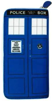 NEW Dr Doctor Who Blue TARDIS Ladies Clutch Wallet Ikon BBC Merchandise RETIRED