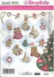 SIMPLICITY 2545 CHRISTMAS DECORATIONS SEWING PATTERN OOP
